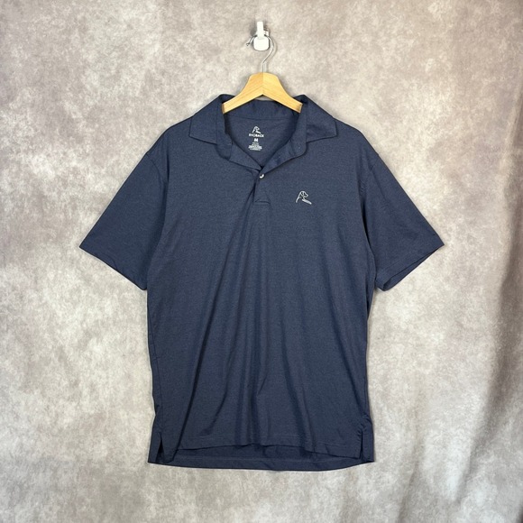 RHOBCK Mens Polo Shirt Medium Blue Golf Athletic Dog Logo Casual - Picture 1 of 5
